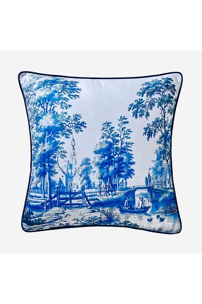 CHIARA ALESSI Perna Decorativa Romance Blue Velvet 43x43 Cm