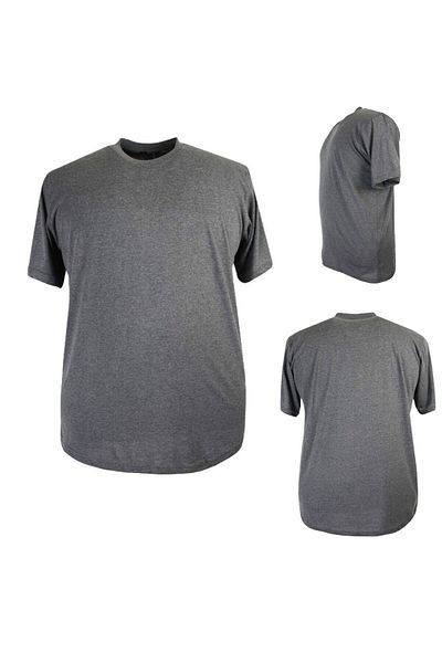 marufshop 72-200 Kilo Men's Single Jersey Plain T-Shirt - Crew Neck, Anthracite