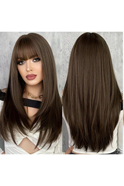 favorim peruk Luxury Kumral Perçemli Özel Vip Seri Gerçek Saça En Yakın Lüx M...