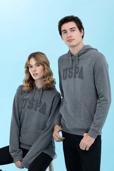 U.S. Polo Assn. Hanorac cu glugă Antracit Melange 50273736 -VR081