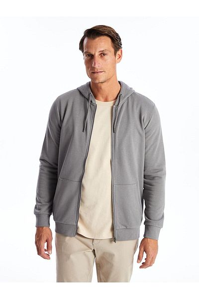 LC Waikiki LCWAIKIKI Classic Hooded Long Sleeve Men's Zippered Sweatshirt