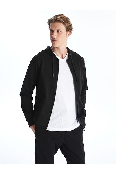 LC Waikiki Ανδρικό φούτερ με φερμουάρ LCWAIKIKI Classic με κουκούλα και μακρυμάνικο