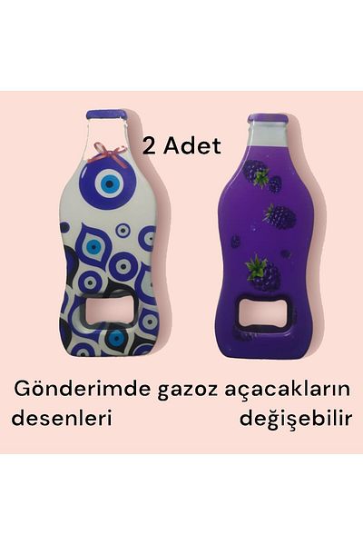 Mor Kayısı Bottle Figured Patterned Magnetic (Magnetic) Gas Opener (2 Pieces)