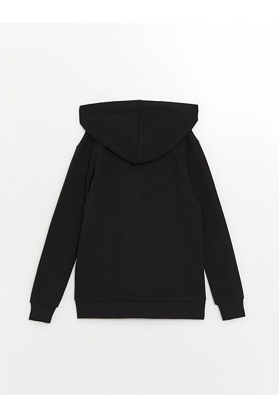 LC Waikiki Lcw Kids Hooded Basic Long Sleeve Boy's Zip Sweatshirt