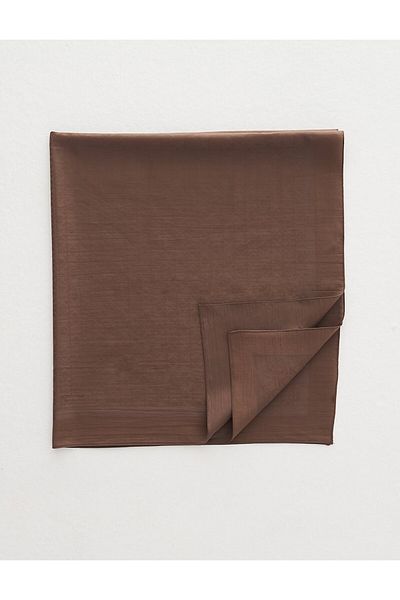 Kayra Φουλάρι με λογότυπο R Coffee Color Cotton
