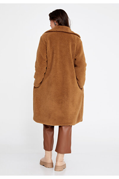 istanmall Μονόχρωμο Πλεκτό Παλτό - CAV89176_CAM