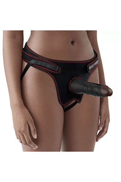 Belden Bağlamalı Ultra Yumuşak Gerçekçi Et Dokulu Testissiz Realistik Zenci Dildo Penis