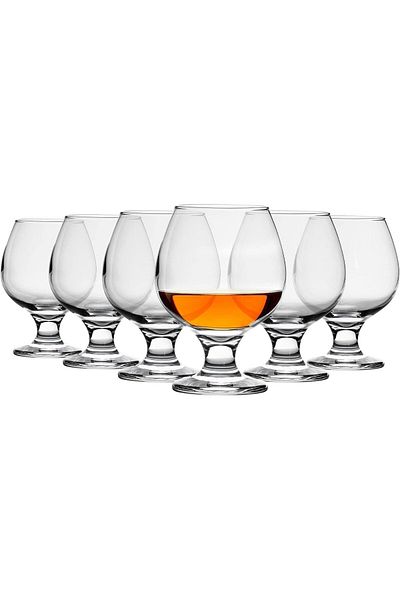 STOREMAX Ntwork Misket 6 Pcs Cognac Glass Art 1087243