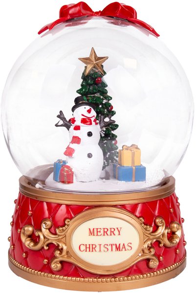 Herdekora Christmas Ornament, Decorative Snow Globe, Snow Sprinkler, Red - An...