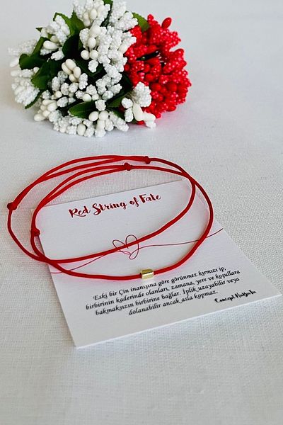 Concept HuBuTU Set of 2 Minimal Women's Men's Lover Couple Red Rope Bracelet