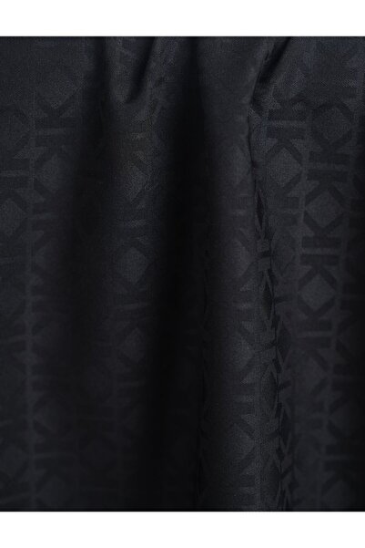 Kayra Μαύρο υφαντό κασκόλ με λογότυπο K