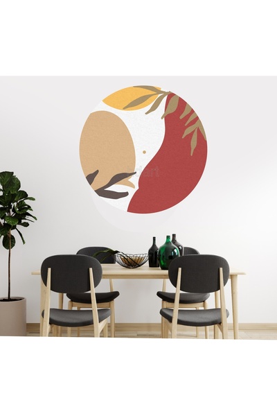 HDART ملصق حائط ورق حائط تجريدي من القماش ذاتي اللصق باللون الذهبي والأخضر