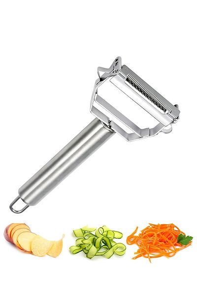 tafce Multi-Purpose Julienne Peeler Fruit Vegetable Peeler Cucumber Zucchini Carrot Apple Peeler Dual Function