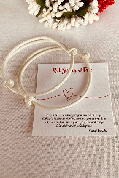 Concept HuBuTU مجموعة أساور الخيط الكورية البسيطة (2 قطعة)