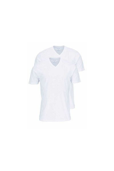 OLYMP V-kragen T-shirt Für Herren In Weiß