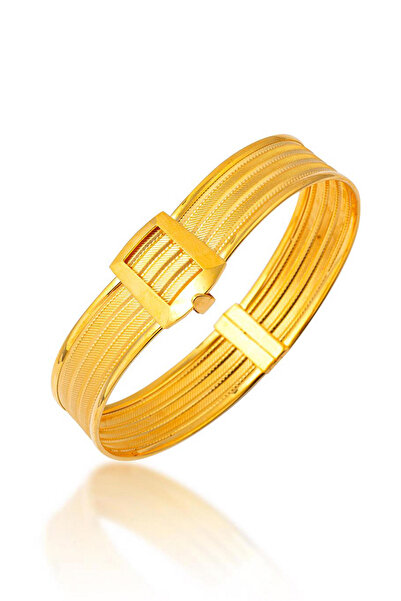 Bilezikci Klasik Hasır Kelepçe Altın Bilezik