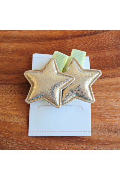 DM ONLINE Gold Shiny Star Girl's 2-Piece Metal Buckle Set
