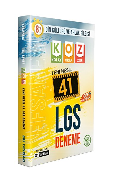 Ddy Yayınları Ddy / 8. Sınıf Din Kültürü Ve Ahlak Bilgisi Efsane 41 Lgs Deneme