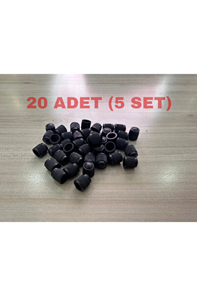 OEM 20 Adet Universal Siyah Plastik Orijinal Standart Lastik Sibop Kapağı Seti 4x5 Kapak Set