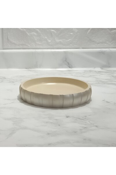 Sia SABUNLUK KREM ÖRGÜ MODEL POLİRESİN 13x13x2cm BANYO SETİ