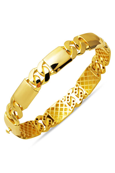 Bilezikci Gurmet Model Kelepçe Altın Bilezik