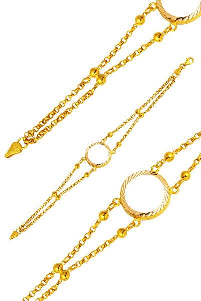 Bilezikci 14 Ayar Çeyrek Takılabilen Sarı Altın Bileklik