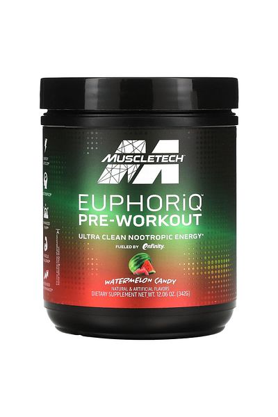 MUSCLETECH Euphoriq Pre Workout, Watermelon Candy, 20