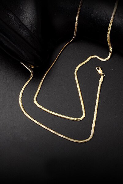 Bilezikci 14 Ayar Altın Balıksırtı Zincir - 55cm