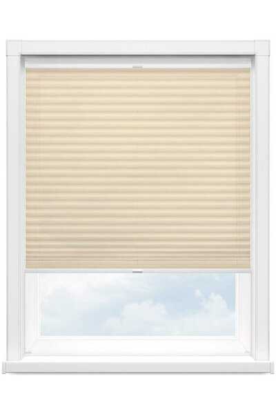 GÜLSEM DEKOR KREM   Cam Balkon Ve Ofis Plisse Perde