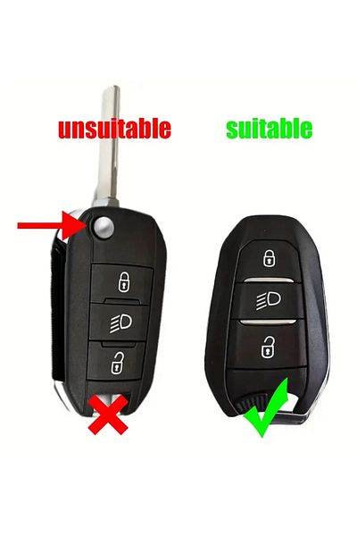 emii auto spare parts Peugeot Ciroen Switch Case - Compatible Headlamp with Keyless Start Black/Red