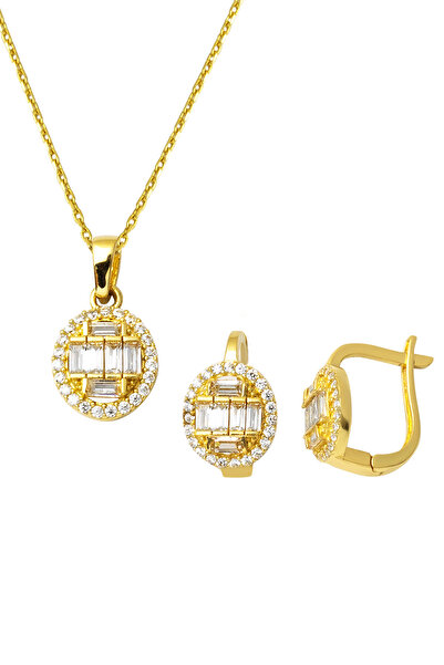 Bilezikci Baget Kolye & Küpeli 14 Ayar Altın Set