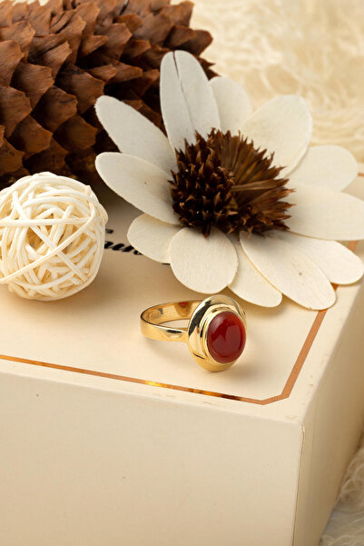 Bilezikci Akik Taşlı 14 Ayar Altın Yüzük