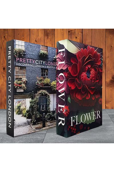 BayCazip Decorative Book Look Box Set of 2 Decorative Book Looking Box
