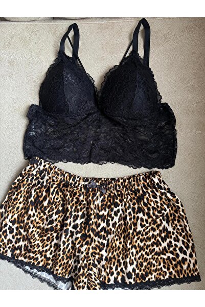 Mysteria İç Giyim LEOPAR ŞORTLU BRALET TAKIM
