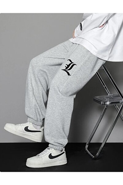 Le Savu Anime Death Note L με στάμπα Unisex γκρι φούτερ