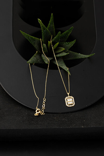 Bilezikci Lifestyle Baget Taşlı Altın Kolye