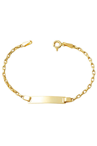 Bilezikci İsimlikli 14 Ayar Altın Çocuk Künyesi