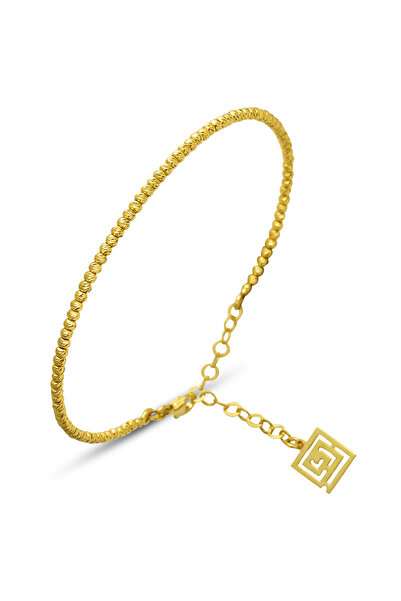 Bilezikci Sıralı Dizili Toplu 14 Ayar Altın Bilezik