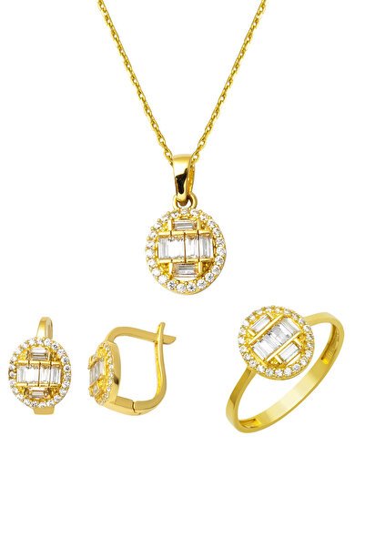 Bilezikci Baget 14 Ayar Altın 3'lü Takı Seti