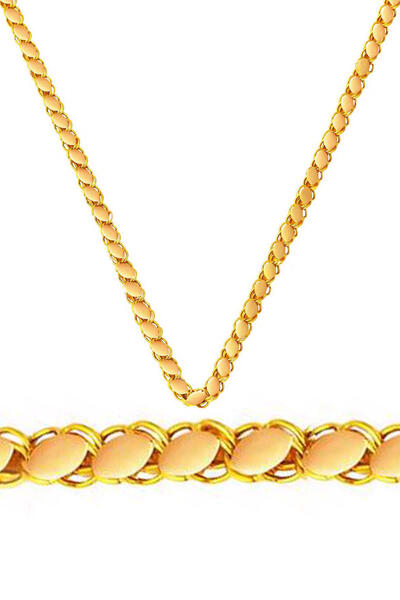 Bilezikci Maraş Pullu Altın Zincir -50 cm