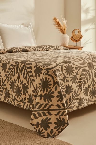 Karaca Home Velma Gray Double Cotton Blanket