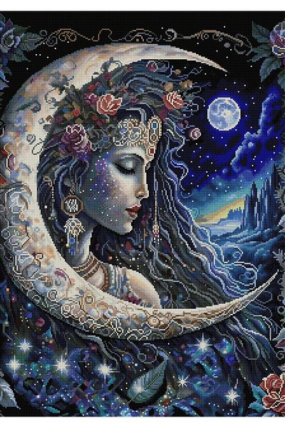 pixartsanat Moon Goddess (Moon Goddess) Pixart Art Mosaic Painting 40X60
