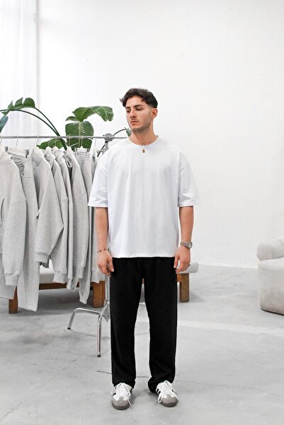 HAFKAGİYİM Οπτικό Λευκό Cozy Basic Oversize T-Shirt