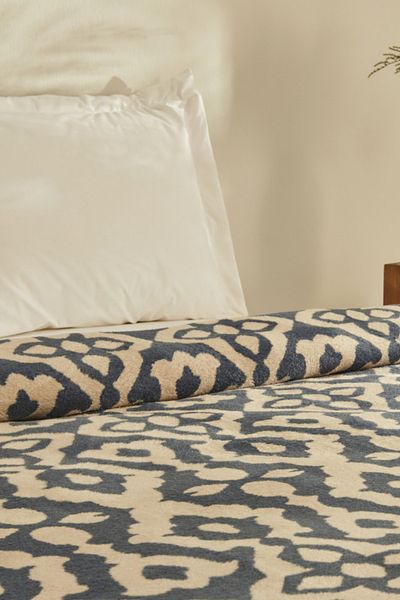 Karaca Home Rina Cotton Double Dark Blue Blanket