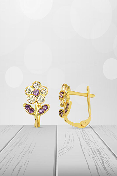 Bilezikci Papatya 14 Ayar Altın Çocuk Küpesi