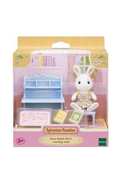 SYLVANIAN FAMILIES Rabbit Patterned Girl and Desk - 5679