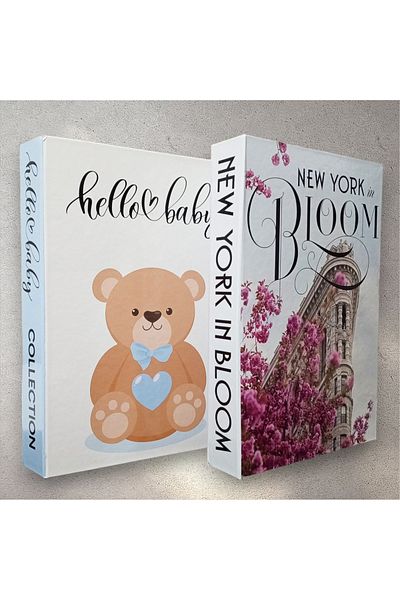 BayCazip Cutie decorativă pentru căutarea cărților Set de 2 Cutie decorativă pentru căutarea cărților