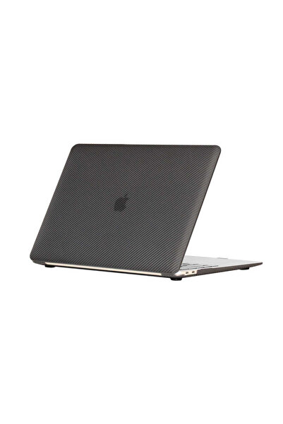 halkhouse Macbook Pro 13.3 İnç A2338  Uyumlu Carbon Fiber Tam Kaplama Kapak