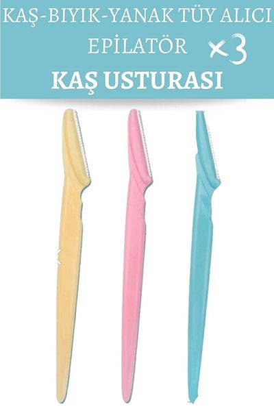 Lovendas Facial Razor and Eyebrow Razor Women's Razor Hair Removal 3-Piece Razor Set
