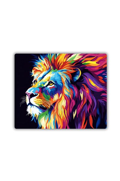 lili hediyelik Πολύχρωμο Mouse Pad Lion Printed 18x22 cm